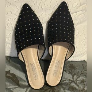 Cape Robbin Black Studded Mules